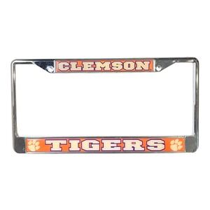 New NCAA Clemson Tigers Car Truck Chrome Metal License Plate Frame